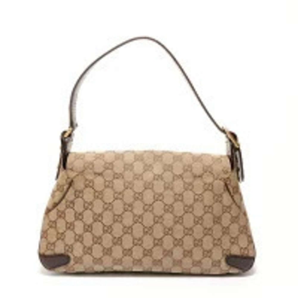 Gucci Horsebit Hobo GG Canvas Shoulder Bag Brown